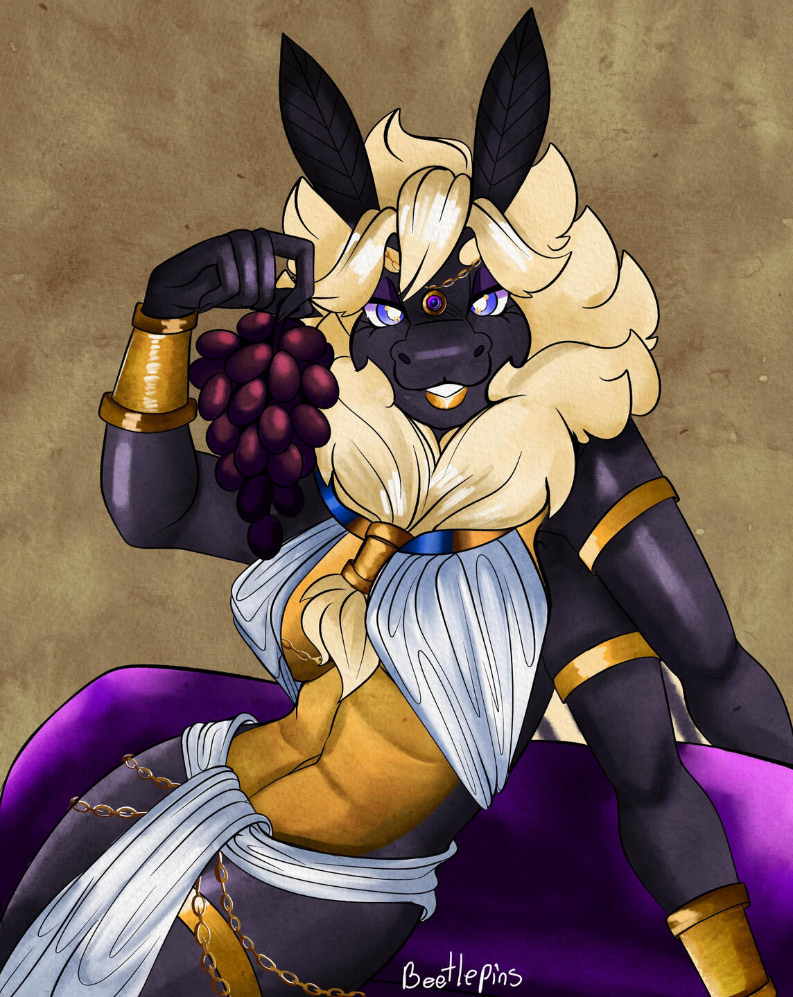 Moth woman half body