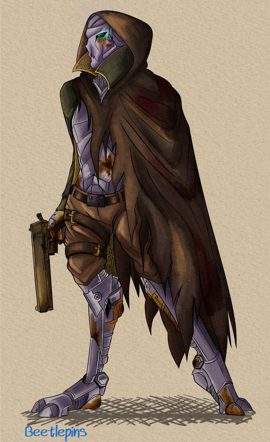 Warforged dnd character full body