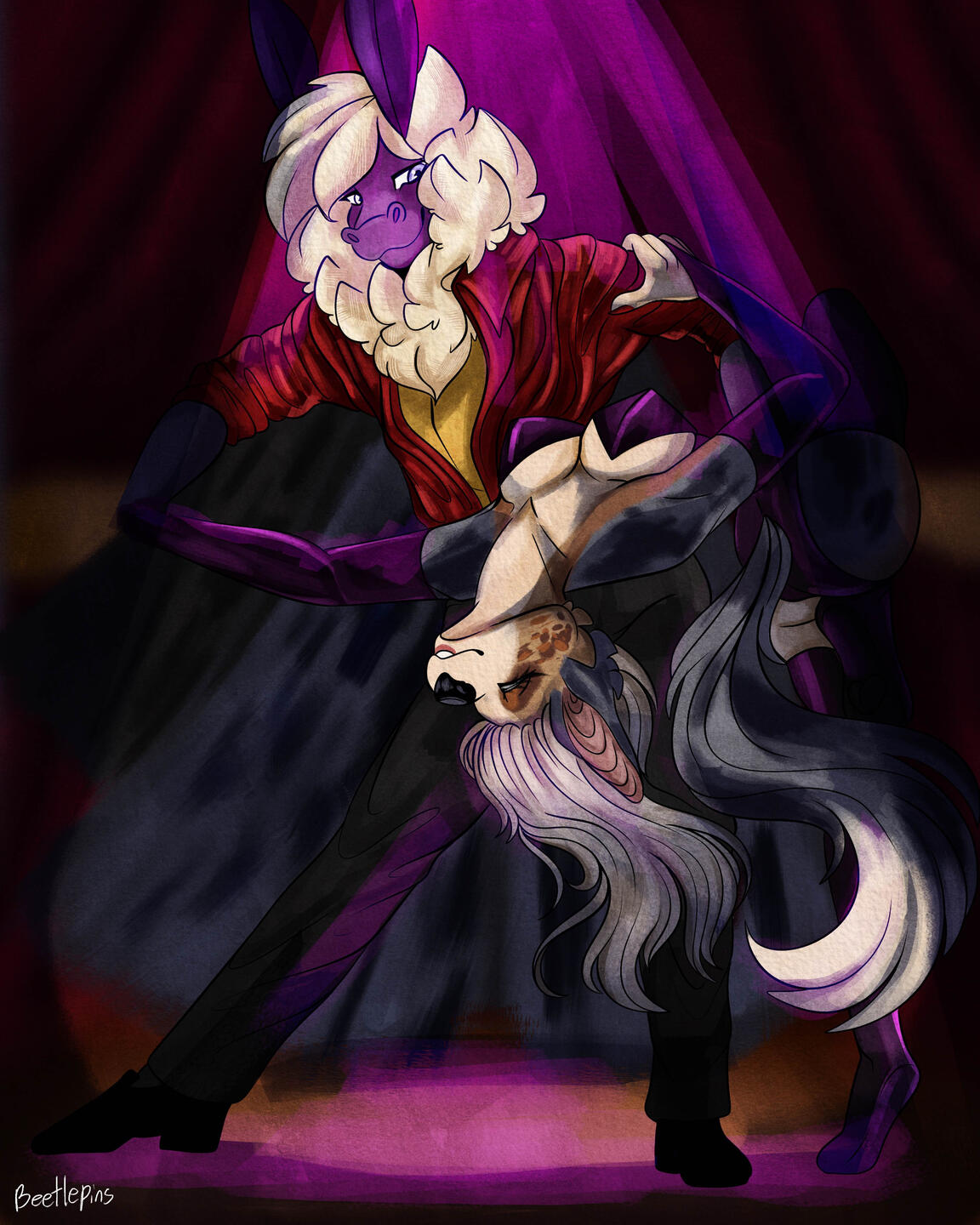 Two anthros dancing the tango