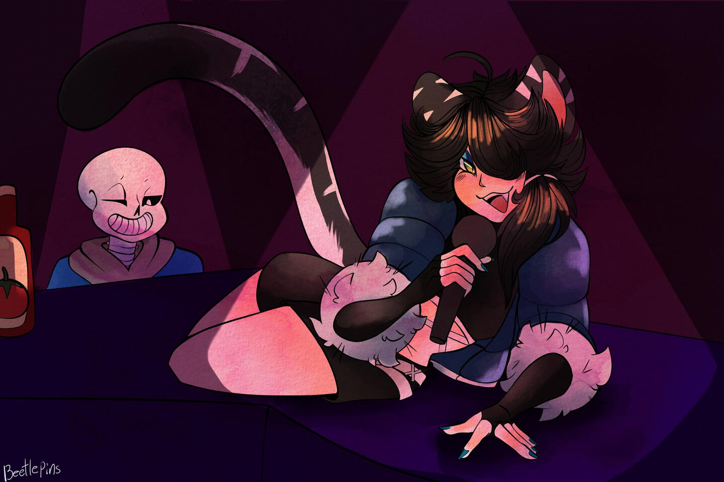 Tiger/cat girl named Enlaa (on youtube)